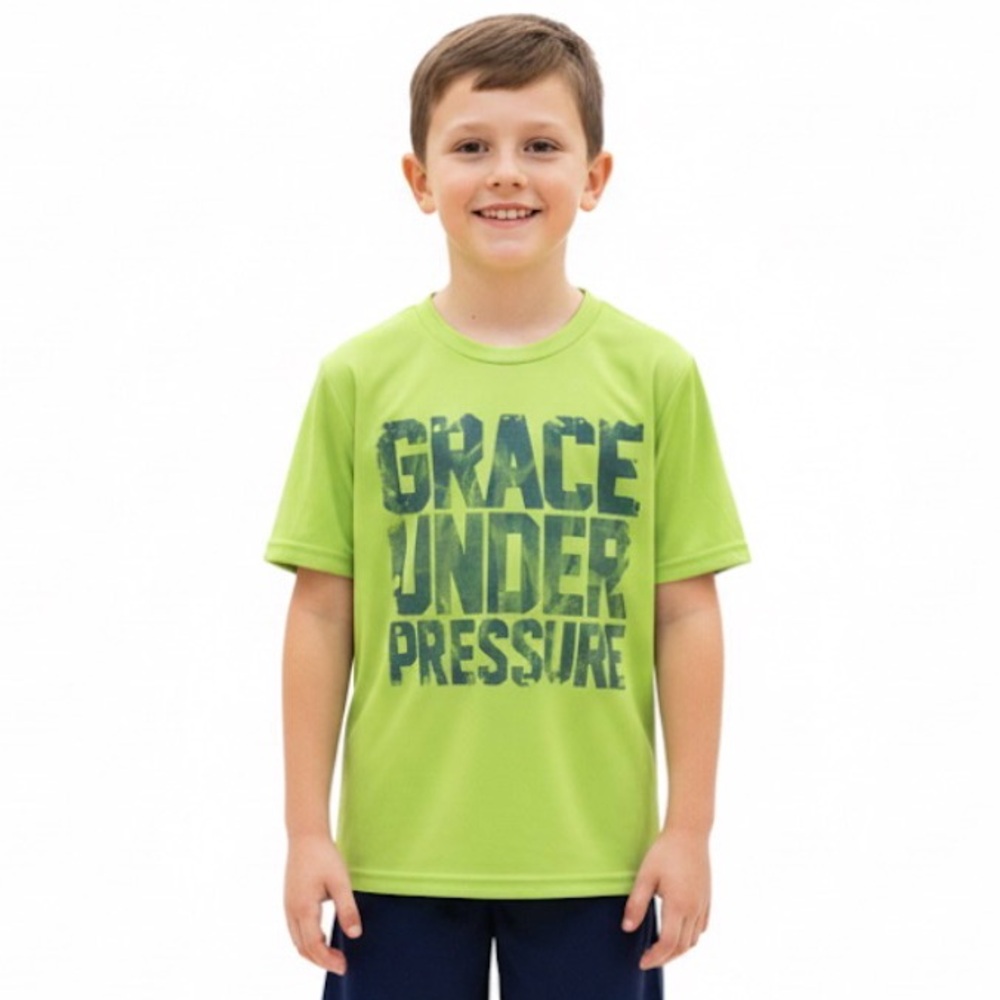 Athletic Works Drifit Athletic Boy’s Short Sleeved Yellow Top